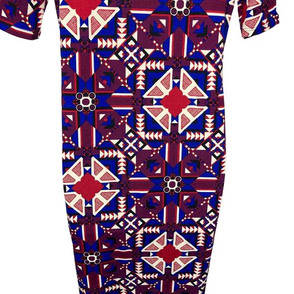 LuLaRoe Julia Sheath Dress Pencil Bodycon Size Small Boho Gypsy Aztec Print Sz S - Picture 7 of 16